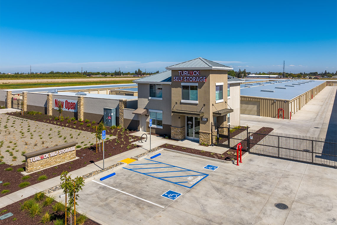 Photo of the Turlock Self Storage facility in Turlock, CA.