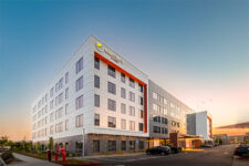 Exterior photo of the Element Hotel San Jose Airport. This hotel was built by Huff Construction Company, a premiere hospitality general contractor in the Bay Area and Northern California