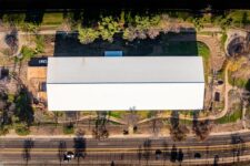 Aerial View of the Construction progress at Dream Courts Sports Complex in Pittsburg CA
