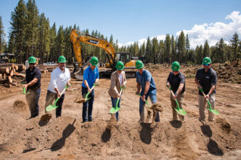The Mtn Scout Truckee groundbreaking ceremony with guests wearing hard hats and holding shovels to commemorate the start of construction. ChatGPT said: Of course — here’s clear, descriptive, and SEO-friendly alt text you can use: “The Mtn Scout Truckee groundbreaking ceremony with guests wearing hard hats and holding shovels to commemorate the start of construction.” If you want to tailor it for ADA accessibility even more, you could add: “Group of project team members and guests wearing hard hats and holding ceremonial shovels at the groundbreaking event for The Mtn Scout Truckee, a 129-room boutique hotel in Truckee, California.